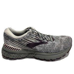 Brooks Womens Adrenaline GTS 19 Gray Running Shoes, Size 6.5 M